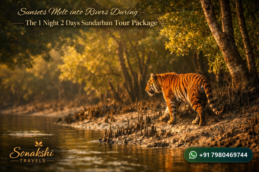 Sunsets Melt into Rivers During - The 1 Night 2 Days Sundarban Tour Package